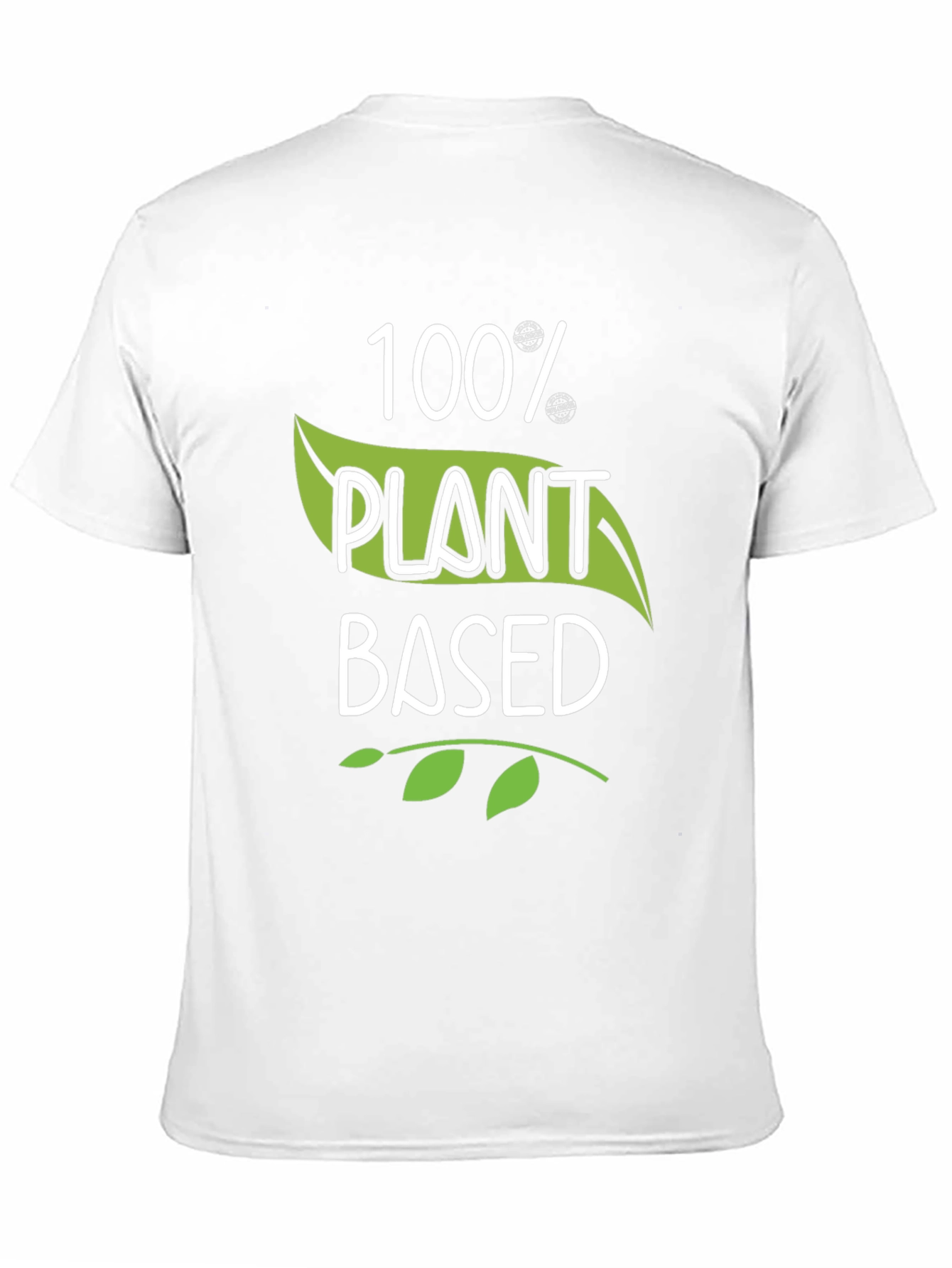 100% Plant Based Black T-Shirt Vegan Style